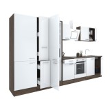 Mobilier de bucătărie Yorki 360, cu cuptor &icirc;n partea de jos și frigider cu congelator &icirc;n partea de jos, fără blat de lucru