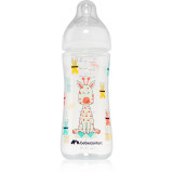 Bebeconfort Emotion White biberon pentru sugari Giraffe 6m + 360 ml