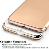Cumpara ieftin Husa iPhone 7 Plus 3in1 Ultrasubtire Lux Gold, Protectie Completa, Carcasa Plastic Auriu Anti-alunecare