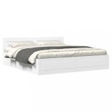 Cumpara ieftin Cadru de pat cu tablie fara saltea, alb, 180x200 cm