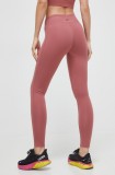 Reebok leggins de antrenament Lux culoarea roz, neted