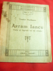 Teodor Murasanu- Avram Iancu- Viata si faptele lui de vitejie -Ed. 1924 Turda foto