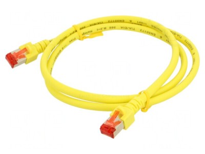 Patch Cord Ethernet S/FTP Cat6 1m Galben LSZH foto