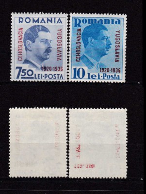 RO 1936 ,LP 117 ,&amp;quot;Mica Intelegere - supra. &amp;quot; serie/ abklatsch la supratipar ,MLH foto