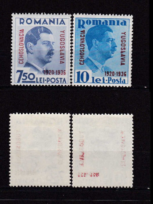 RO 1936 ,LP 117 ,&quot;Mica Intelegere - supra. &quot; serie/ abklatsch la supratipar ,MLH