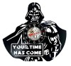 Ceas Perete Decorativ Darth Vader Star Wars din Disc Vinil, Negru, 30cm, Mecanism Silentios