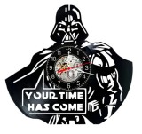 Ceas Perete Decorativ Darth Vader Star Wars din Disc Vinil, Negru, 30cm, Mecanism Silentios