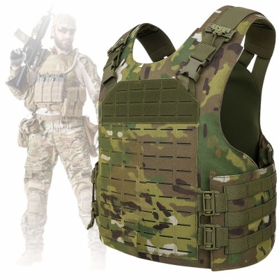 Vesta tactica reglabila Linovit&amp;reg;, Impermeabila, Sistem MOLLE, Buzunare modulare, Suport pentru placi balistice, pentru Airsoft, Paintball, Vanatoare s foto