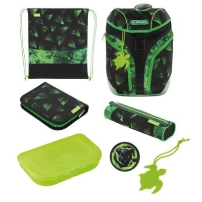 Ghiozdan băieți echipat Herlitz Softlight Plus, GREENline, motiv Explorer foto