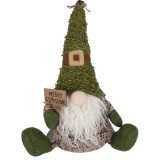 Decoratiune Craciun, pitic cu barba, verde, 38 cm, Jumi