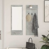 VidaXL Răcător de paltoane montat pe perete Gri beton 70 x 10 x 90 cm