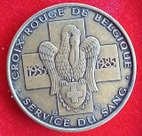 (M1470) MEDALIE BELGIA - CRUCEA ROSIE DIN BELGIA - 50 ANI - 1935-1985, DONATORI DE SANGE