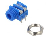 Soclu Jack 3,5mm Mono Albastru 90&deg; THT