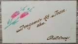 Felicitare interbelica, desen original