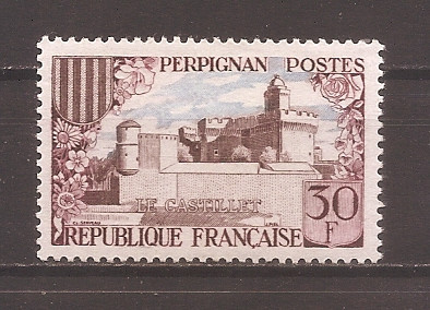 Franta 1959 - Castelul Perpignan, MNH foto
