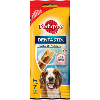 Sticks pentru Caini de Talie Medie, Pedigree, Dentastix Daily Oral Care, 180 g, 7 buc, Sticksuri Pedigree pentru Caini Talie Medie, Sticksuri Pedigree foto