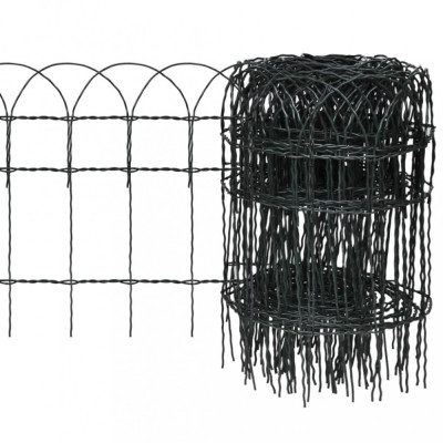 vidaXL Gard delimitare grădină fier vopsit electrostatic 10 x 0,4 m foto