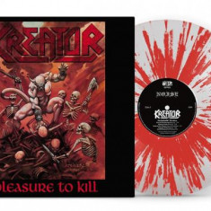 Kreator Pleasure To Kill, Ltd. Ed. Reissue Clear With Red Splatter LP, vinyl