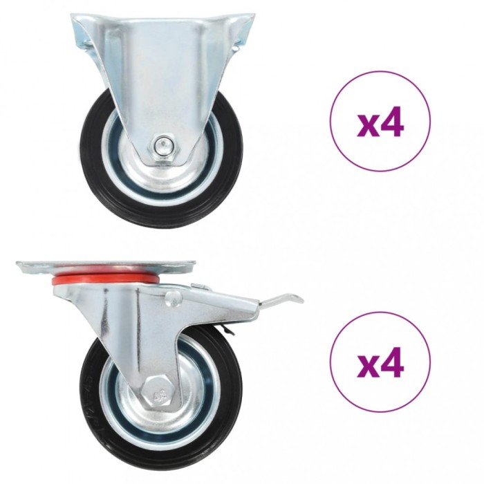 vidaXL Roți, 8 buc., 75 mm 278036