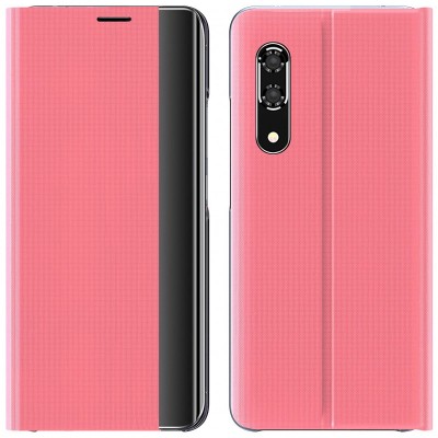 Husa Plastic - Textil OEM New Sleep Case pentru Samsung Galaxy A11 / Samsung Galaxy M11, Cu Suport, Roz foto
