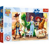 Puzzle Trefl Toy Story 4 cu 100 piese, pentru copii 5+