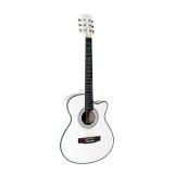 Cumpara ieftin Chitara clasica din lemn 95 cm, Cutaway alb