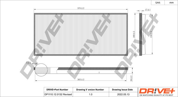 Dr!ve+ DP1110.12.0132 Filtru, aer habitaclu