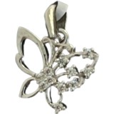 Pandantiv din argint 925 jolie silver, model fluturas rodiat cu zirconii, 20 x 15 mm, 1.6 g