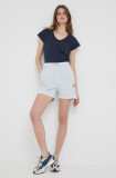 Lyle &amp; Scott pantaloni scurti din bumbac femei, neted, high waist