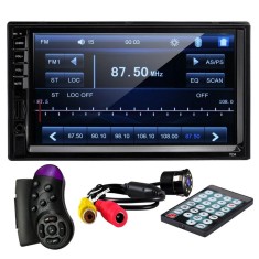 MP5 Player Techstar&reg; 7034, 2DIN, Camera Marsarier, Ecran HD Touch 7&quot;, Comenzi Volan, Telecomanda, MirrorLink, Bluetooth 4.2