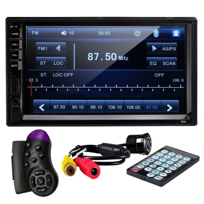 MP5 Player Techstar&amp;reg; 7034, 2DIN, Camera Marsarier, Ecran HD Touch 7&amp;quot;, Comenzi Volan, Telecomanda, MirrorLink, Bluetooth 4.2 foto