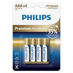 Baterii Philips Premium Alkaline AAA 4-BLISTER foto