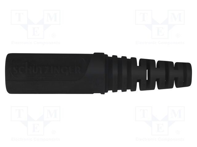 Conector banană 4mm soclu 32A 33VAC 70VDC negru nichelat SCH&Uuml;TZINGER