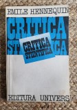 EMILE HENNEQUIN - CRITICA STIINTIFICA