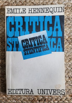 EMILE HENNEQUIN - CRITICA STIINTIFICA foto