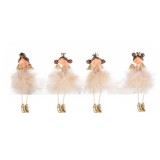 Set 4 figurine Ingeri polirasina pene crem &Oslash; 5 cm x 12.5 H