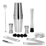 Set Cocktail Shaker Kit pentru barmani 750ml, KI16, 14 piese Household NewTrend