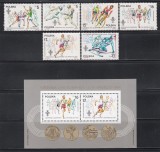 Polonia 1984 - Jocurile Olimpice de vară și de iarnă - Los Angeles și Sarajevo, Serie + Colita, MNH
