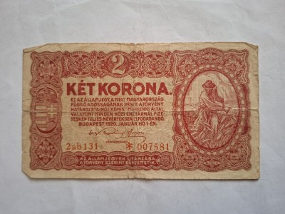 2 coroane 1920 foto