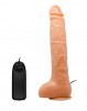 Vibrator Realist Multispeed cu Telecomanda, PVC, Natural, 27 cm