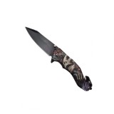 Briceag semi-automat, IdeallStore&reg;, Skull Pocket, dispozitiv spart geam, 20 cm