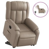 Cumpara ieftin Fotoliu rabatabil electric cu ridicare, cappuccino