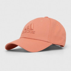 adidas Performance șapcă de baseball din bumbac culoarea portocaliu, cu imprimeu