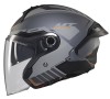 Casca open face pentru scuter - motocicleta MT Cosmo SV Cruiser C2 gri mat (ochelari soare integrati) XS (53/54cm)