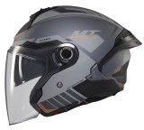 Casca open face pentru scuter - motocicleta MT Cosmo SV Cruiser C2 gri mat (ochelari soare integrati) XS (53/54cm)