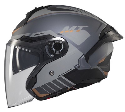 Casca open face pentru scuter - motocicleta MT Cosmo SV Cruiser C2 gri mat (ochelari soare integrati) XS (53/54cm) foto