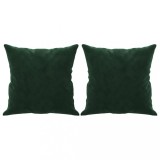 Cumpara ieftin Perne decorative, 2 buc., verde inchis, 40x40 cm, catifea