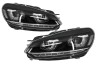 Faruri LED RHD VW Golf 6 VI (2008-up) Design Golf 7 3D U Design Semnal LED Dinamic Performance AutoTuning, KITT