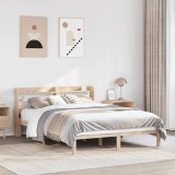 vidaXL Cadru de pat fără saltea, 135x190 cm, lemn masiv de pin 3306531
