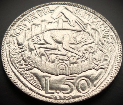 Moneda 50 LIRE - VATICAN, anul 1975 * cod 819 = UNC - Papa Paul VI foto